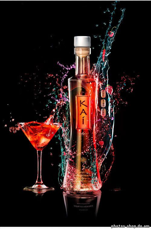 Создаем яркую красочную рекламу напитка в Photoshop рисовать в фотошоп