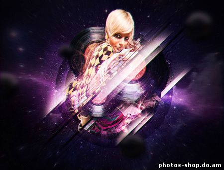 Космический коллаж в стиле Ретро рисовать в фотошоп