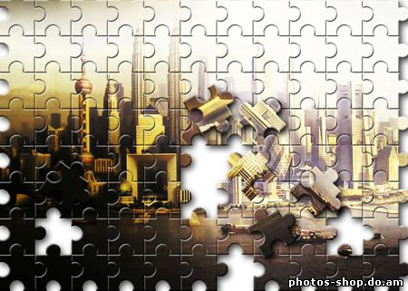 Паззл-эффект на изображении в Фотошоп рисовать в фотошоп