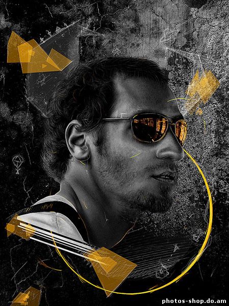 Сюрреалистичный постер из фотографии рисовать в фотошоп