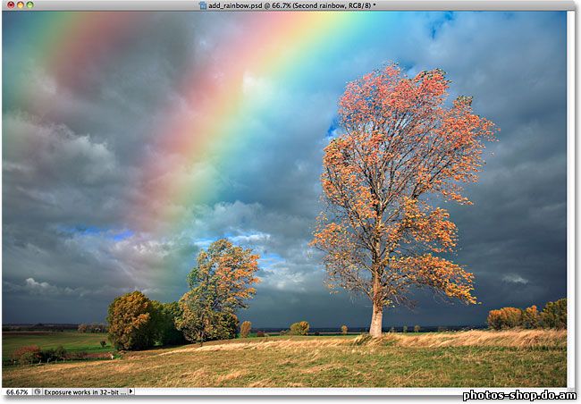Добавить реалистичной радуги фото с Photoshop рисовать в фотошоп