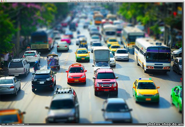 Эффект миниатюры с наклоном и сдвигом В Photoshop CS6 рисовать в фотошоп