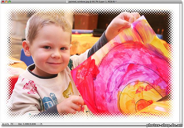 Полутона Pattern фотография границе с Photoshop рисовать в фотошоп