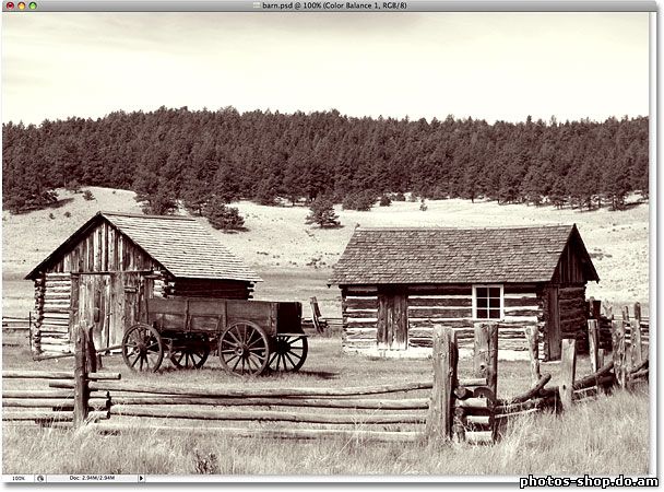 Сплит Тонирование Черно-белые фотографии с Photoshop рисовать в фотошоп