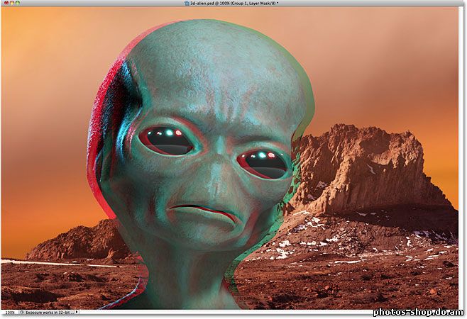 Ретро 3D фильм Эффект фотошоп рисовать в фотошоп