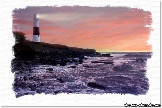 Окрашенные Края фотография Border Effect рисовать в фотошоп