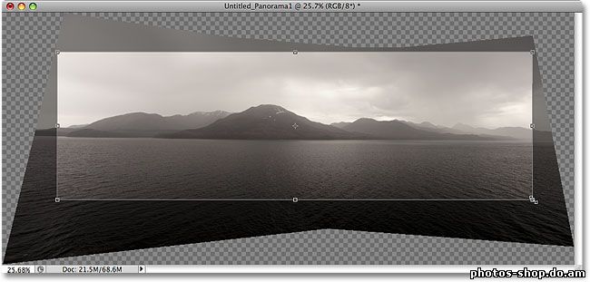 Создания кинематографических панорам с Photomerge В Photoshop CS4 рисовать в фотошоп
