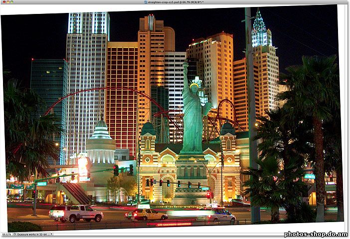 Выпрямите и обрезать изображения в Photoshop CS5 рисовать в фотошоп