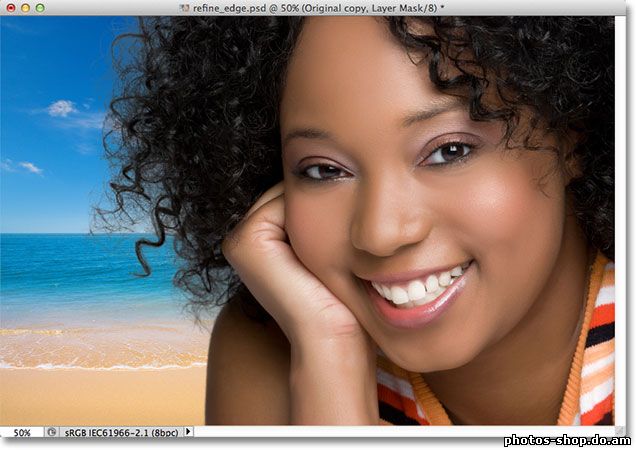 Выбор волосы Уточнить край в Photoshop CS5 рисовать в фотошоп