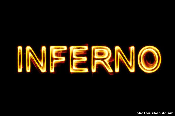 Выжженная Neon эффект Использование новое пламя-фильтр в Photoshop рисовать в фотошоп