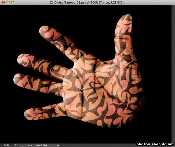 Цифровые Татуировки рисовать в фотошоп
